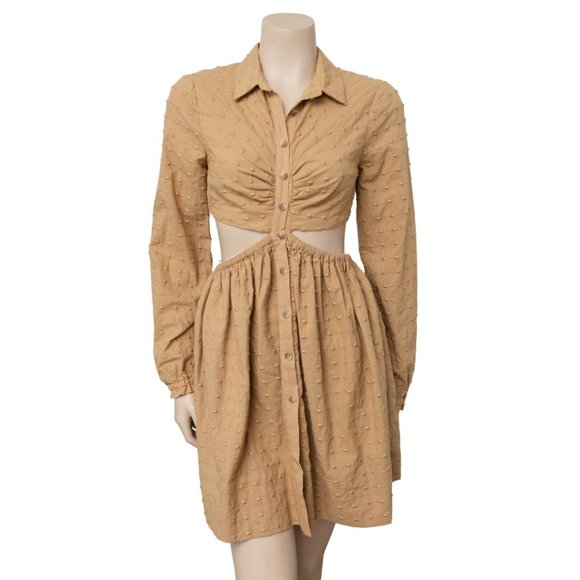 Mon Renn Dresses & Skirts - Mon Renn Cutout Long Sleeve Mini Dress New With Tags Size 8